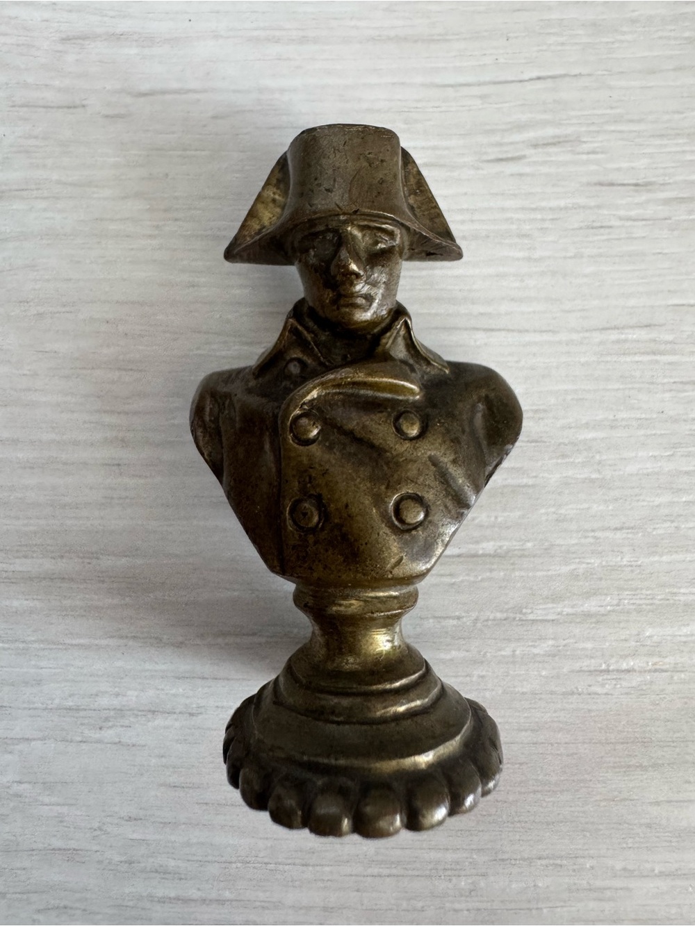Vintage Solid Bronze Bust of Napoleon Bonaparte Wax Seal Stamp